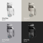 Quencha 680ML Travel Water Bottle Built-in Straw Dual Spout Leak-Proof