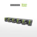 SCRUBZ Premium Wall Mounted Broom Holder w/ Hook