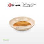 SLIQUE Premium Melamine Dinner Plate , Dessert Plate, Serving Plate, Tidbit Bowl, Sauce Dish, Pasta Bowl, Rice Spoon, Soup ladle - Bamboo Collection