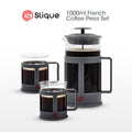 SLIQUE Coffee Press + 2pcs Mug Set
