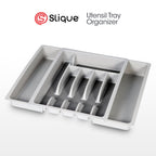 SLIQUE Premium Utensil Tray Drawer Organizer with Large Wide Compartment