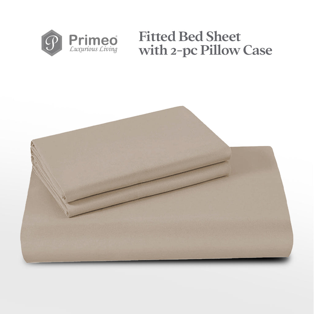 PRIMEO Premium Queen Bedsheet with 2 Pillow Case Set