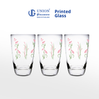UNION GLASS Thailand Premium Printed Glass Limited Edition Design Water Glass 445ml | 16oz Set of 3
