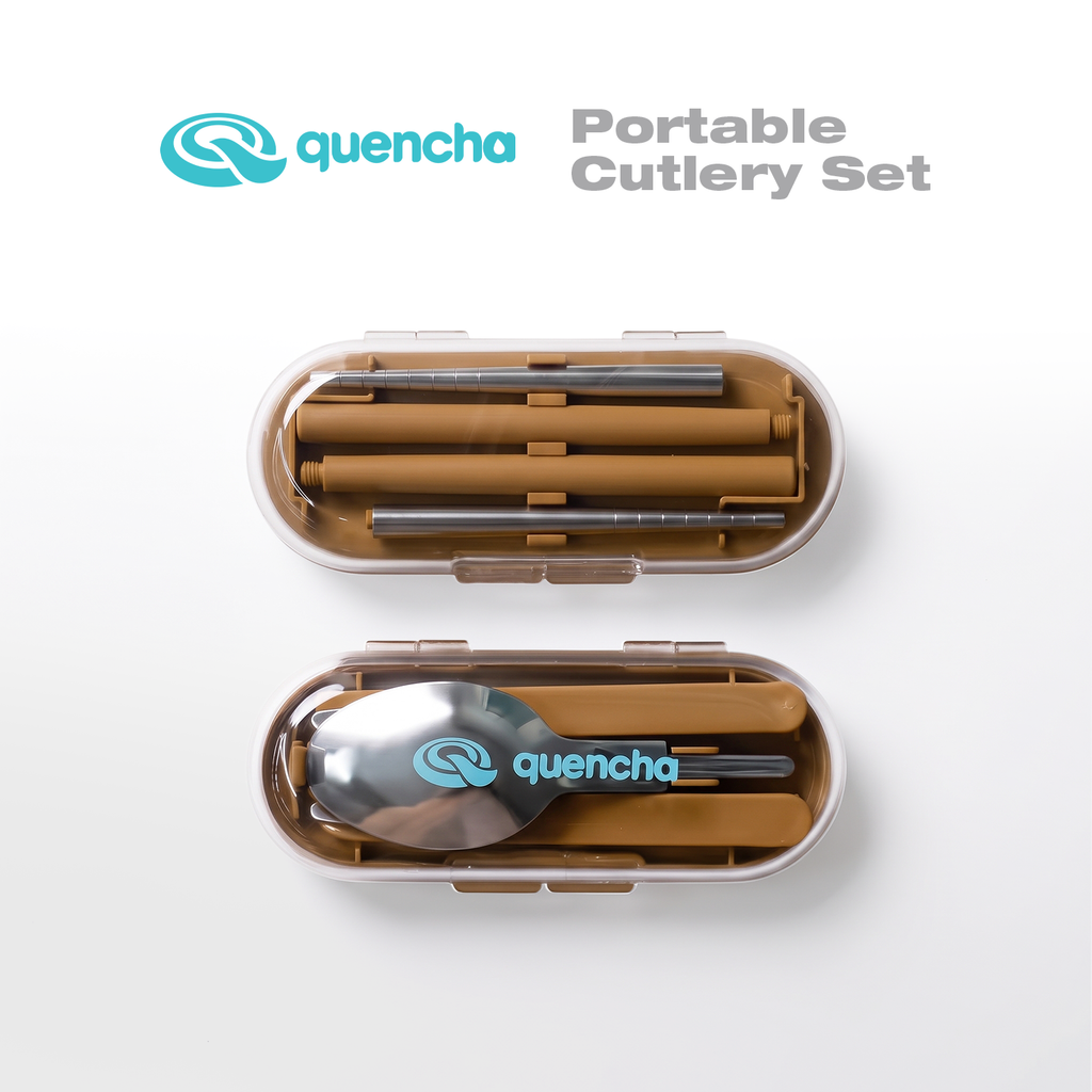 QUENCHA  Portable Cutlery Set, Collapsible Travel Utensils