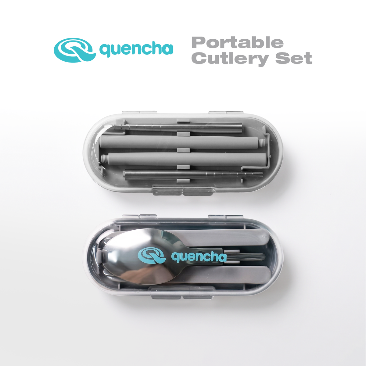 QUENCHA  Portable Cutlery Set, Collapsible Travel Utensils