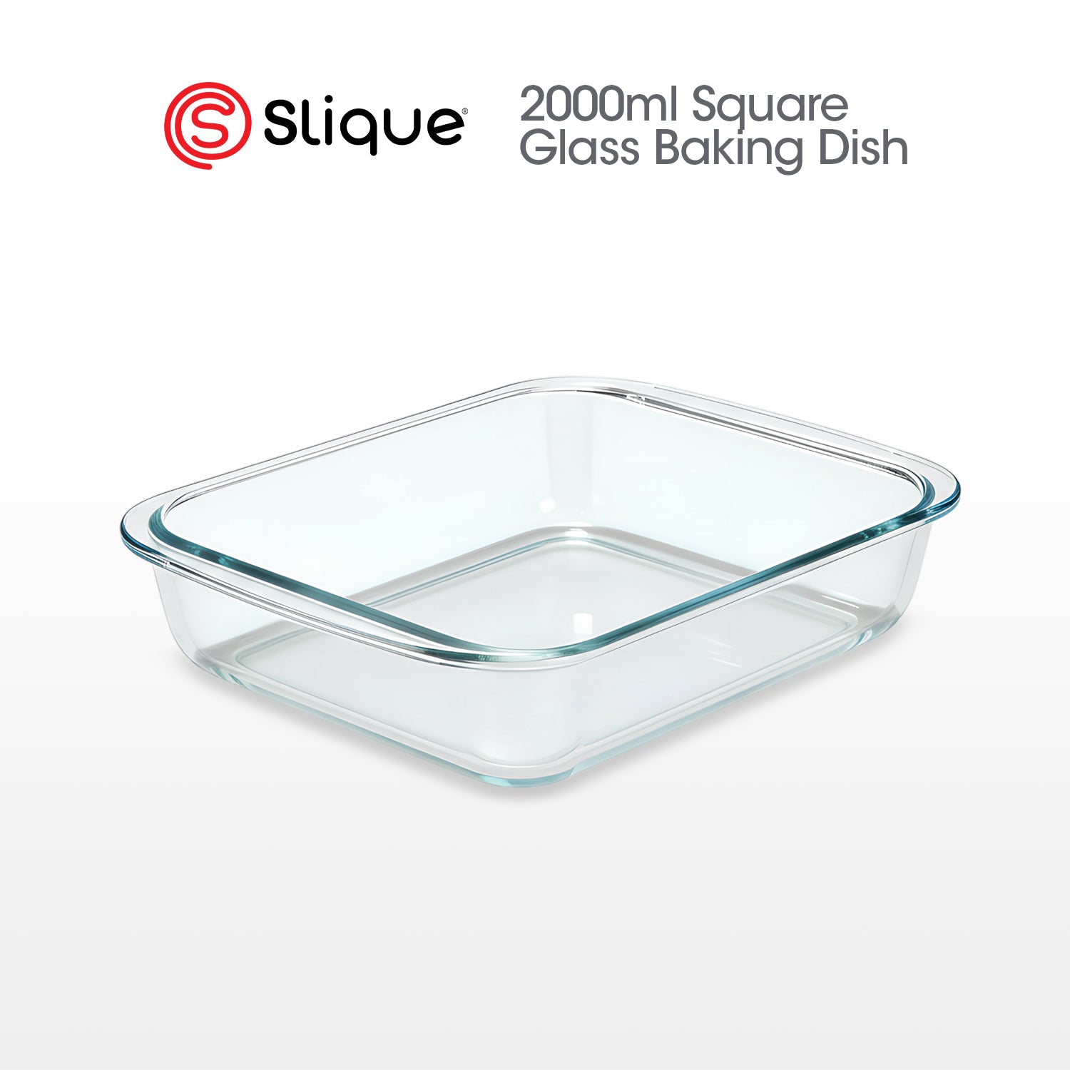SLIQUE Borosilicate Glass Baking Dish Oven Safe Bakeware Casserole Dish with Lid Microwave Safe