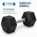FITSPIRE Adjustable Dumbbell Weight lift Dumbbell Exercise Fitness Strength Training Workout Equipment