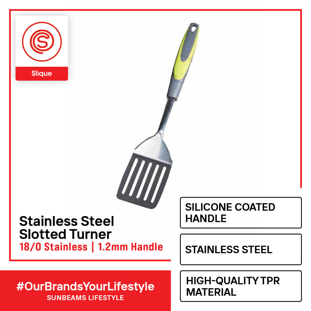 SLIQUE Cooking Utensils Skimmer Ladle Turner Slotted Pasta Spoon Serving Spoon