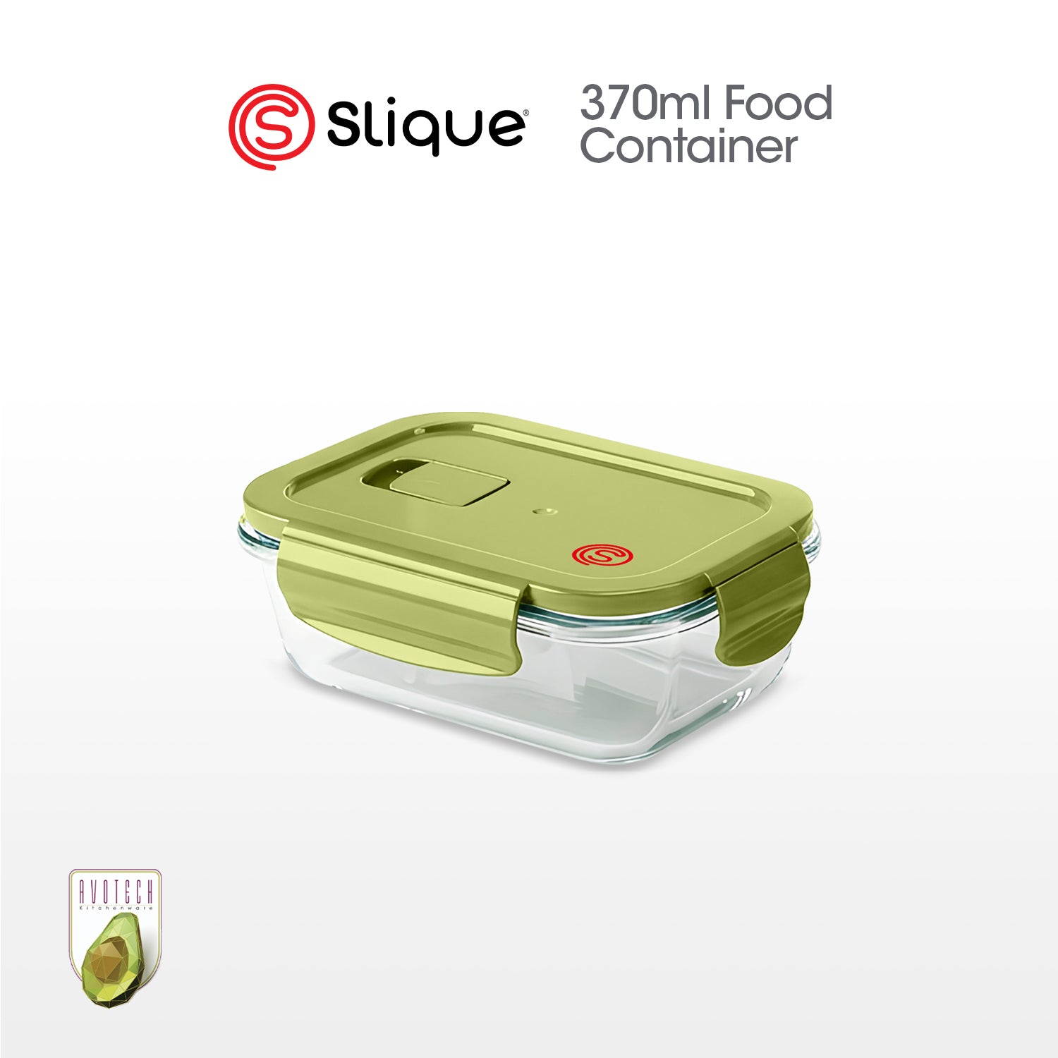 Slique Avotech Glass Food Storage Container Lunch Box with Airtight Lid