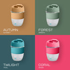 Quencha 12oz Glass Coffee Tumbler with Built-in Straw