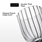 Crysalis Borosilicate Goblet Glass Set of 2 – Thick Wine/Cocktail Stem Glasses