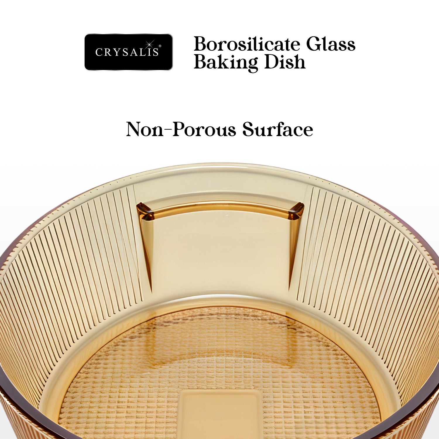 Crysalis Amber Luxe Borosilicate Glass Baking Dish Oven Safe Casserole Lasagna Bakeware