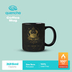 Quencha 325ml Chip Resistant Coffee Mug with Zodiac Design Porcelain Coffee Cup