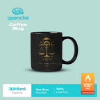 Quencha 325ml Chip Resistant Coffee Mug with Zodiac Design Porcelain Coffee Cup