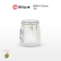 Slique Avotech Glass Jar Airtight Food Storage Container with Clip Lock Lid