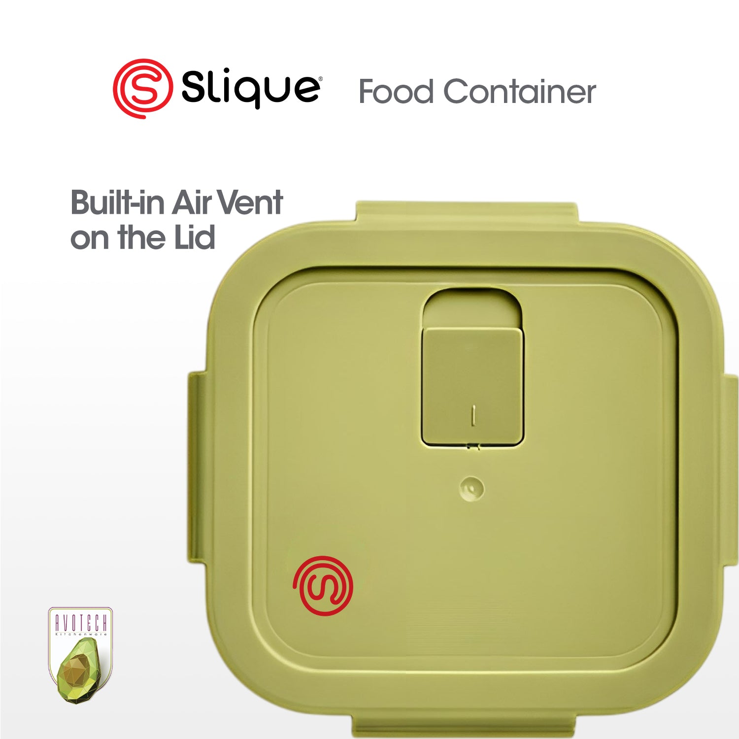 Slique Avotech Glass Food Storage Container Lunch Box with Airtight Lid
