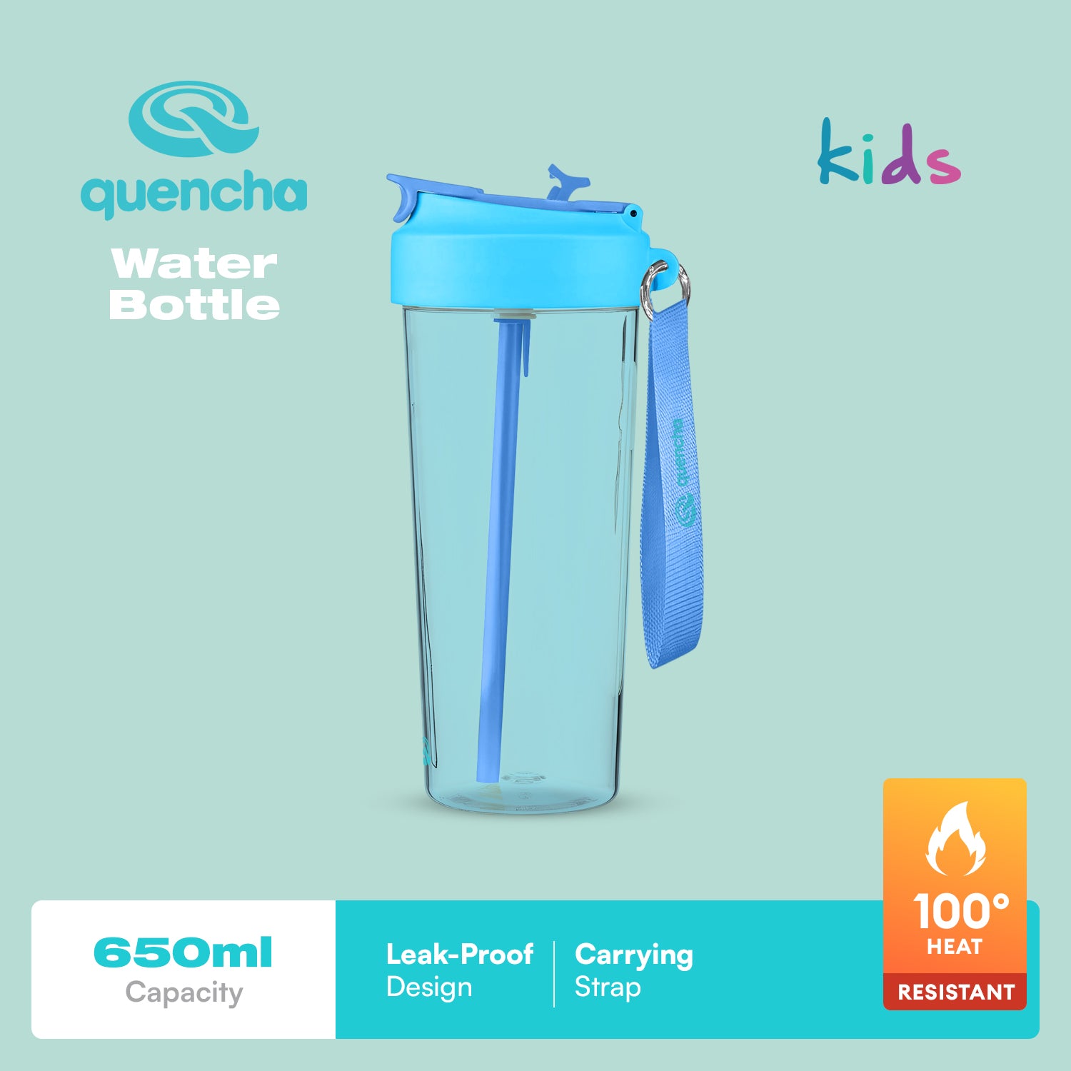 Quencha Kids Water Bottle Insulated Tumbler Lunch Box Kids Combo Back to School BPA-Free Leakproof