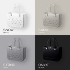 Quencha Heavy-Duty Rubber Tote Bag Waterproof Utility & Grocery Bag Washable EVA Material