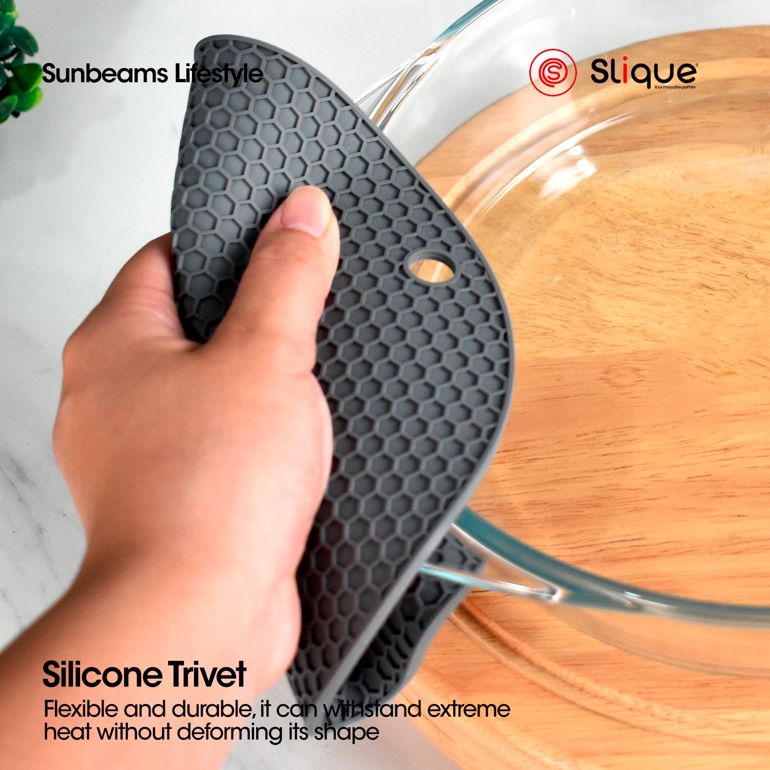 SLIQUE Borosilicate Glass Baking Dish Oven Safe Bakeware Casserole Dish with Lid Microwave Safe
