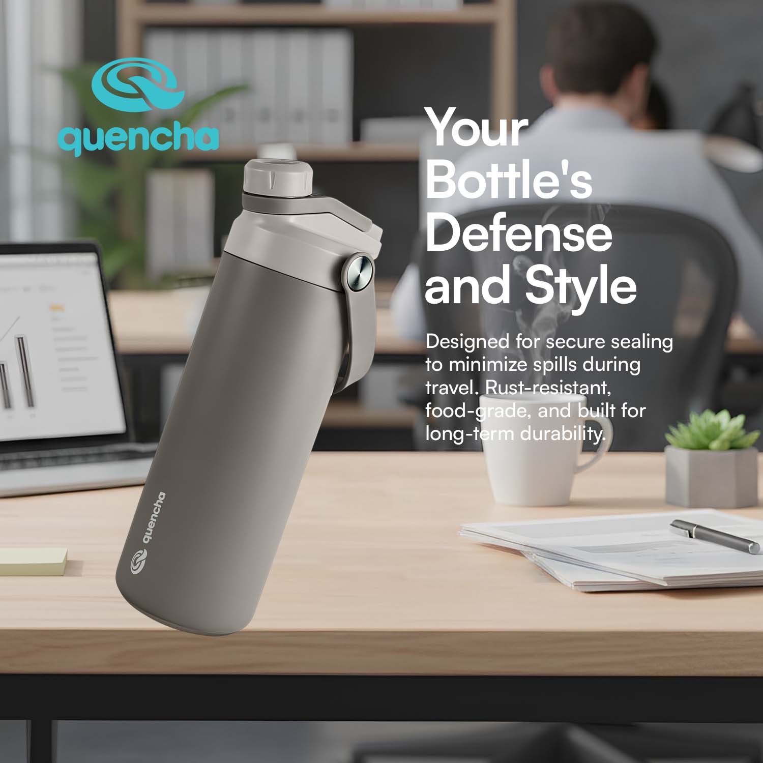 Quencha Horizon Collection Insulated Tumbler Coffee Mug Water Bottle Lunch Box Vacuum Flask