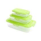 OSH Rectangle Food Container 3-Piece Set 34x21x11.5cm