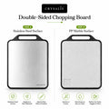 Crysalis Double-Sided Chopping Board Stainless Steel & PP Marble Cutting Board