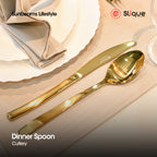SLIQUE Cutlery Set Stainless Steel Spoon | Fork | Tea Spoon | Knife | Ice Server | Ladle | Serving Spoon & Fork | Salad & Cake Server | Cake Fork | Ice Server