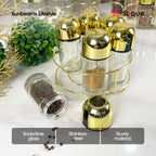 SIGNATURE by Slique Premium Kitchen Rack Metal Trivet | Napkin Holder | Fruit Basket | Utensil Holder | Tissue Roll Holder | Mug Rack | Pastry Stand - Gold Electroplate