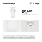 SLIQUE Premium Glass Pitcher w/ Grey Lid 1800 ml, Diamond Collection
