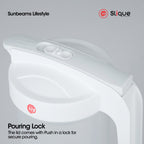 SLIQUE Premium Pitcher 1600 ml | 1.6 L w/ Lock & 4 Plastic Tumblers Set