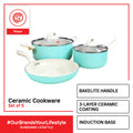 SLIQUE Premiium Ceramic Cookware Set of 5